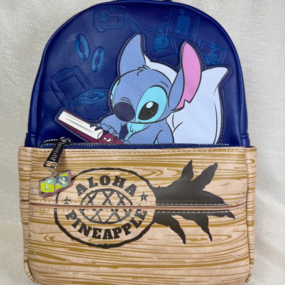 Loungefly Stitch Reading in Crate NWT